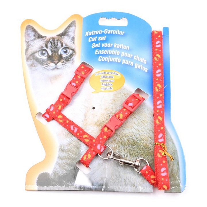 Dây dắt mèo hoạt hình siêu dễ thương màu ngẫu nhiên Xudapet