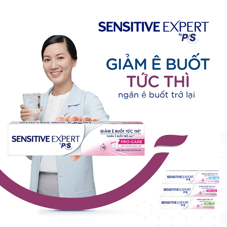Combo 3 Kem Đánh Răng P/S Sensitive Expert Giảm Ê Buốt Chuyên Sâu (100g/tuýp)