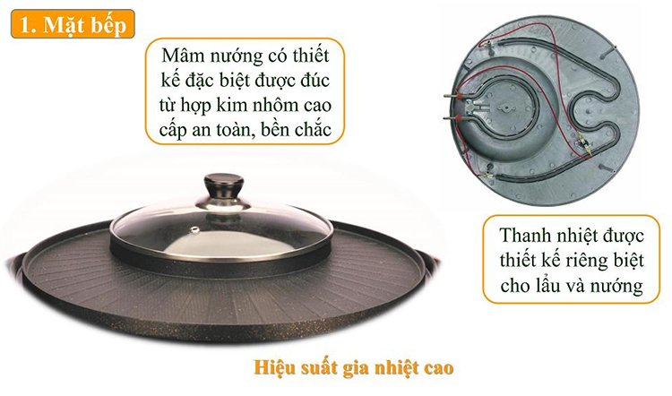 Lẩu nướng điện đa năng Joyful Life JYEG-18001 (1.8 Lít - 1800W) - Hàng Chính Hãng