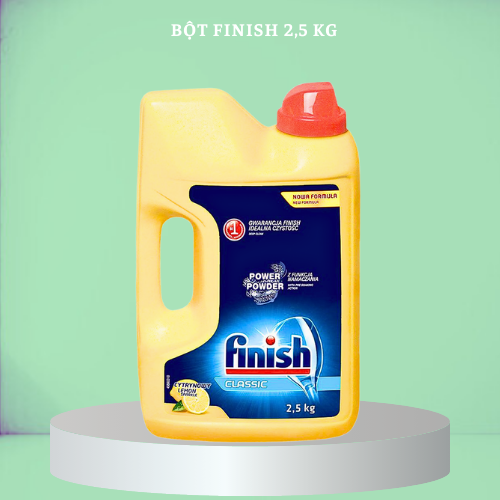 Bột Finish 2,5kg Chuyên Dùng Cho Máy Rửa Chén Bát