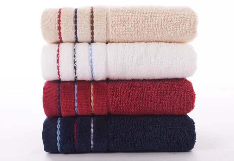 Bộ 4 Khăn Cotton Rửa Mặt Gold - Đỏ / Xanh / Tím / Vàng (38cm x 64cm)