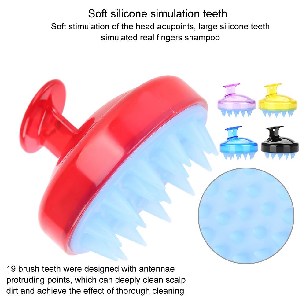 Massage Brush Shampoo Brush Comfortable Silica Gel 4 Color Head Hair Massage Brush Shampoo Brush Comfortable Silica Gel 4 Color Head Hair