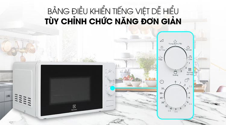 LÒ VI SÓNG ELECTROLUX EMG20K38GWP - hàng chính hãng