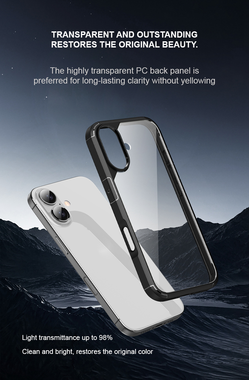 Ốp lưng chống sốc lưng trong dành cho iPhone 16 / 16 Plus / 16 Pro / 16 Pro Max - Hàng chính hãng