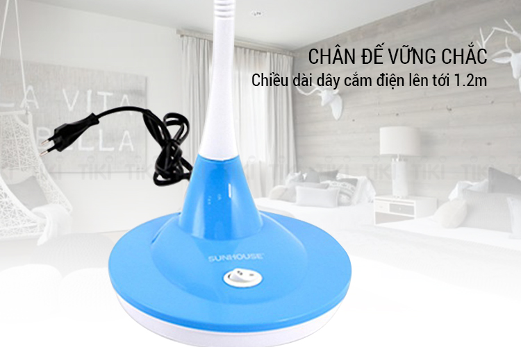 Đèn Bàn Sunhouse SH-SL-07B Kèm Bóng Đèn SHE-LEDA60AL-A6W.W