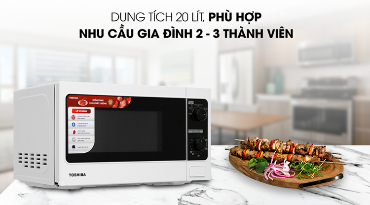 LÒ VI SÓNG TOSHIBA ER-SM20(W1)VN - HÀNG CHÍNH HÃNG