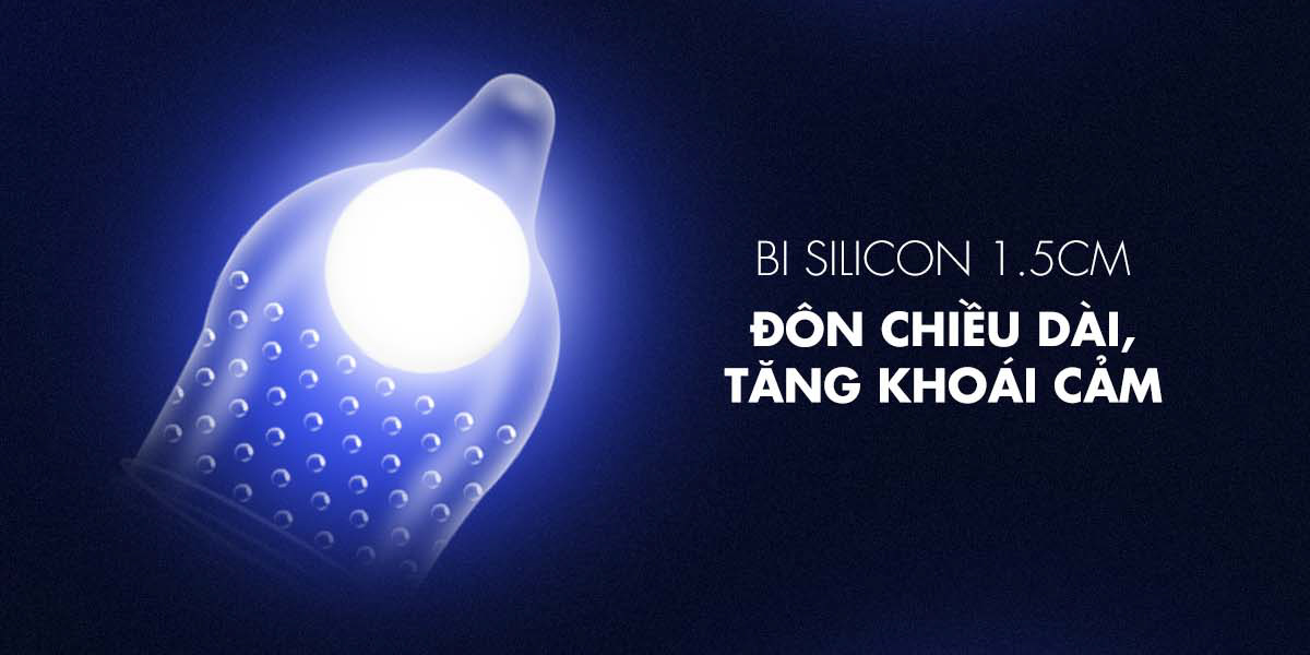 Bao cao su Shell Love Bead - Gân nổi, kéo dài thời gian, bi tăng 1.5cm - Hộp 5 cái | SHELL CHÍNH HÃNG