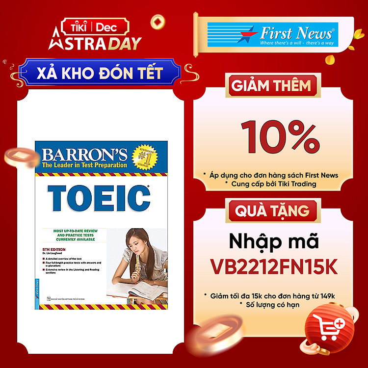 Barrons Toeic Test 5th Edition Không CD