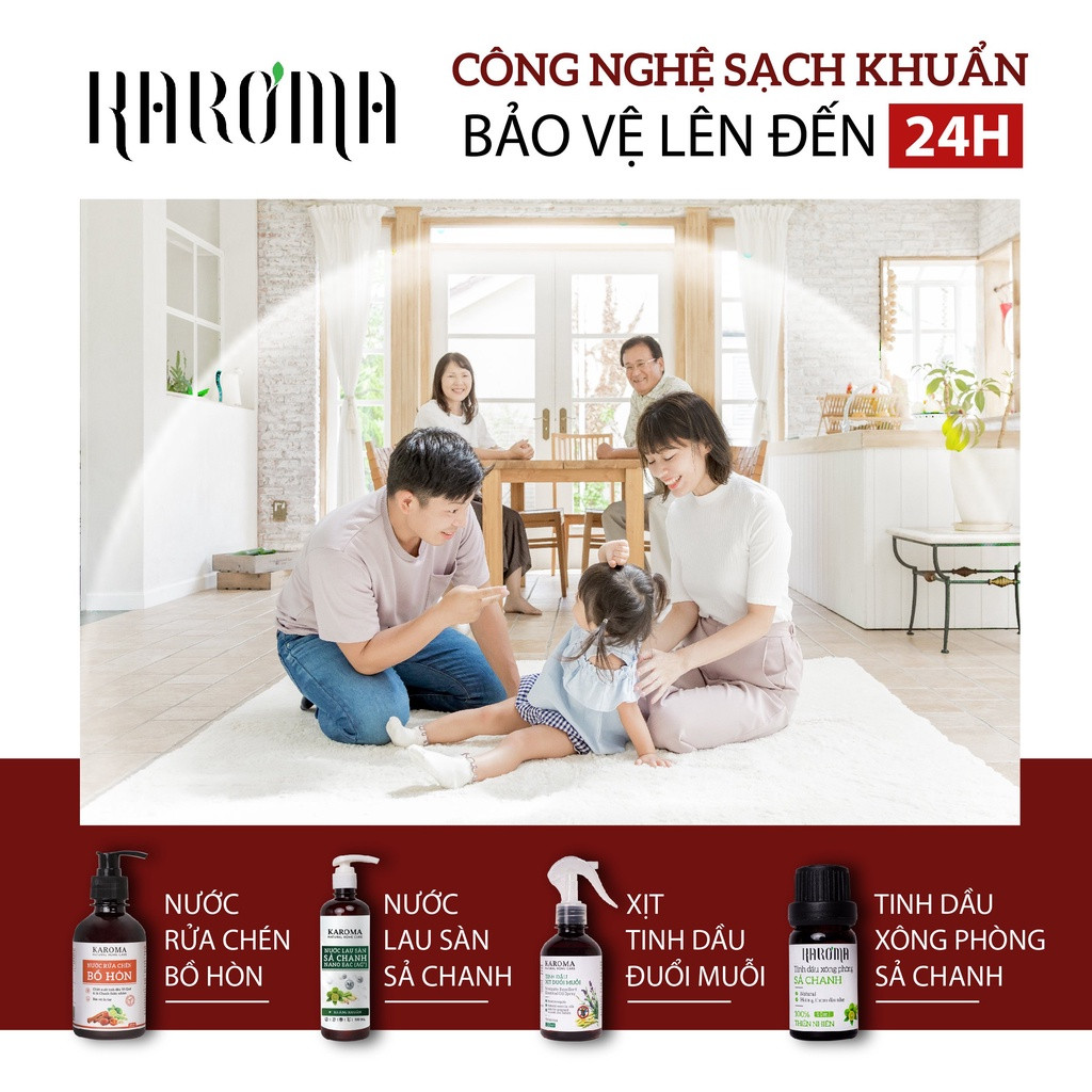 nước rửa chén bồ hòn chiết xuất cô đặc saponin 9% thiên nhiên dưỡng ẩm, không gây bong tróc da karoma 250ml (chai) 5