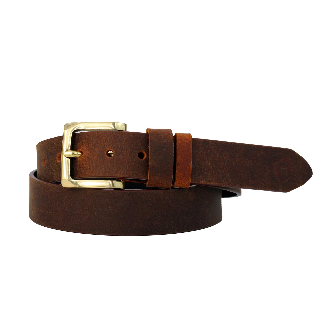 Thắt lưng nam da bò sáp khóa đồng  AT Leather S4K-03