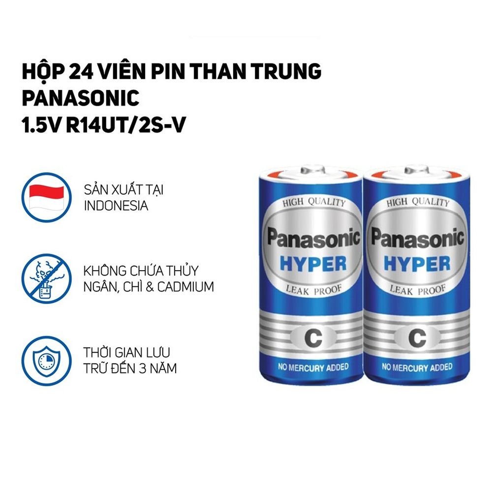 Pin C carbon Panasonic R14UT/2S chính hãng