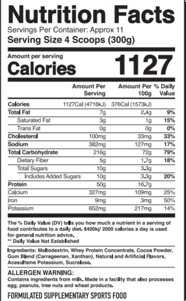 Sữa tăng cân và tăng cơ Wheylabs Mass c