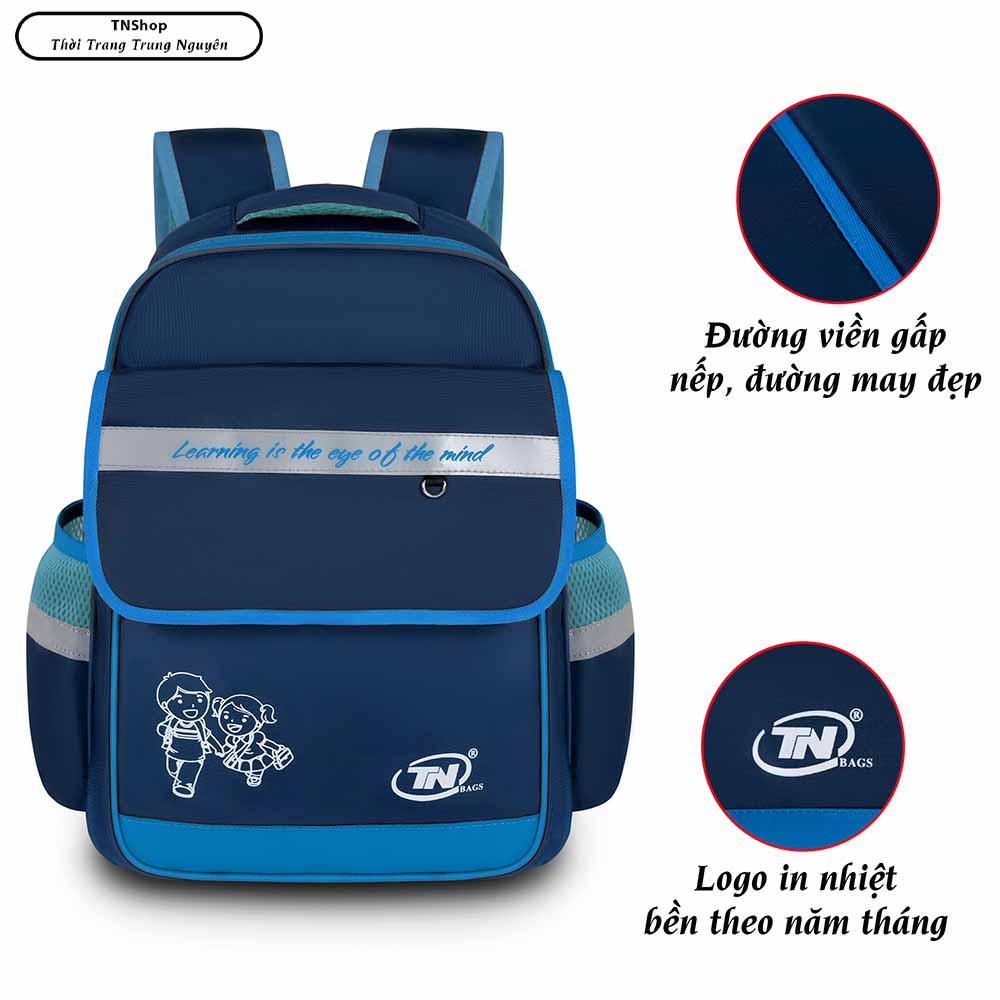 Balo Học Sinh Cấp 1 TN Bags TN.B3014 - Balo Đi Học Cho Bé Trai, Nhẹ Bền, Chống Thấm, Nhiều Ngăn Tiện Lợi