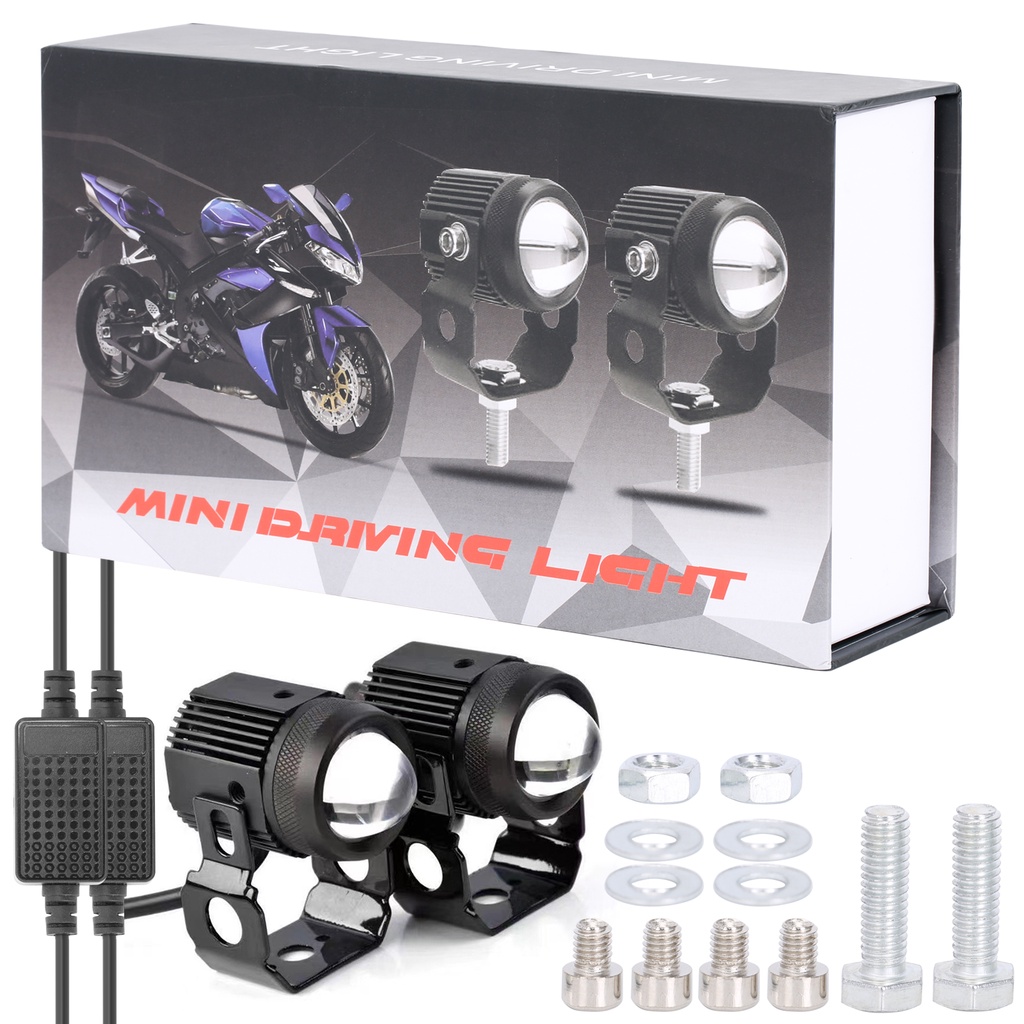 đèn trợ sáng bi cầu mini Lắp Ô tô Xe Máy Pha Bi Cầu Chống không thấm nước Chói Cắt Sáng Chùm cao và thấp