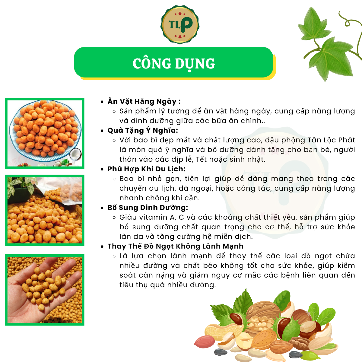 ĐẬU PHỘNG CỐT DỪA SẤY GIÒN TÂN LỘC PHÁT