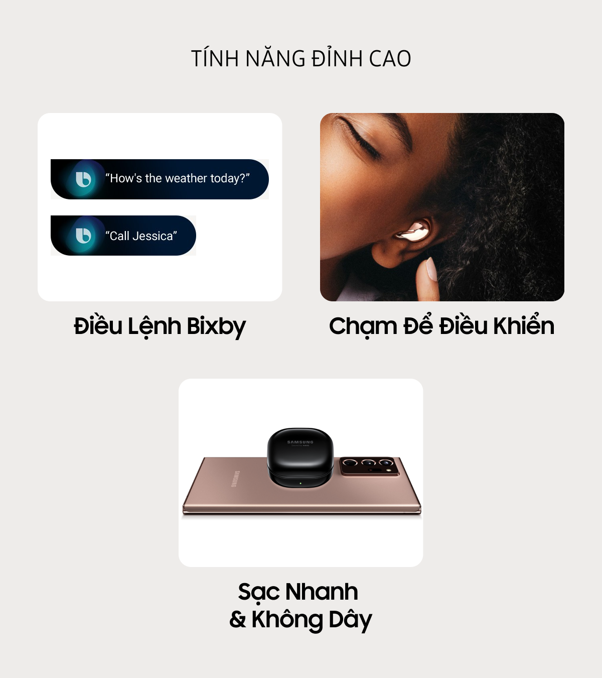 Tai Nghe Bluetooth True Wireless Samsung Galaxy Buds Live - Hàng Chính Hãng