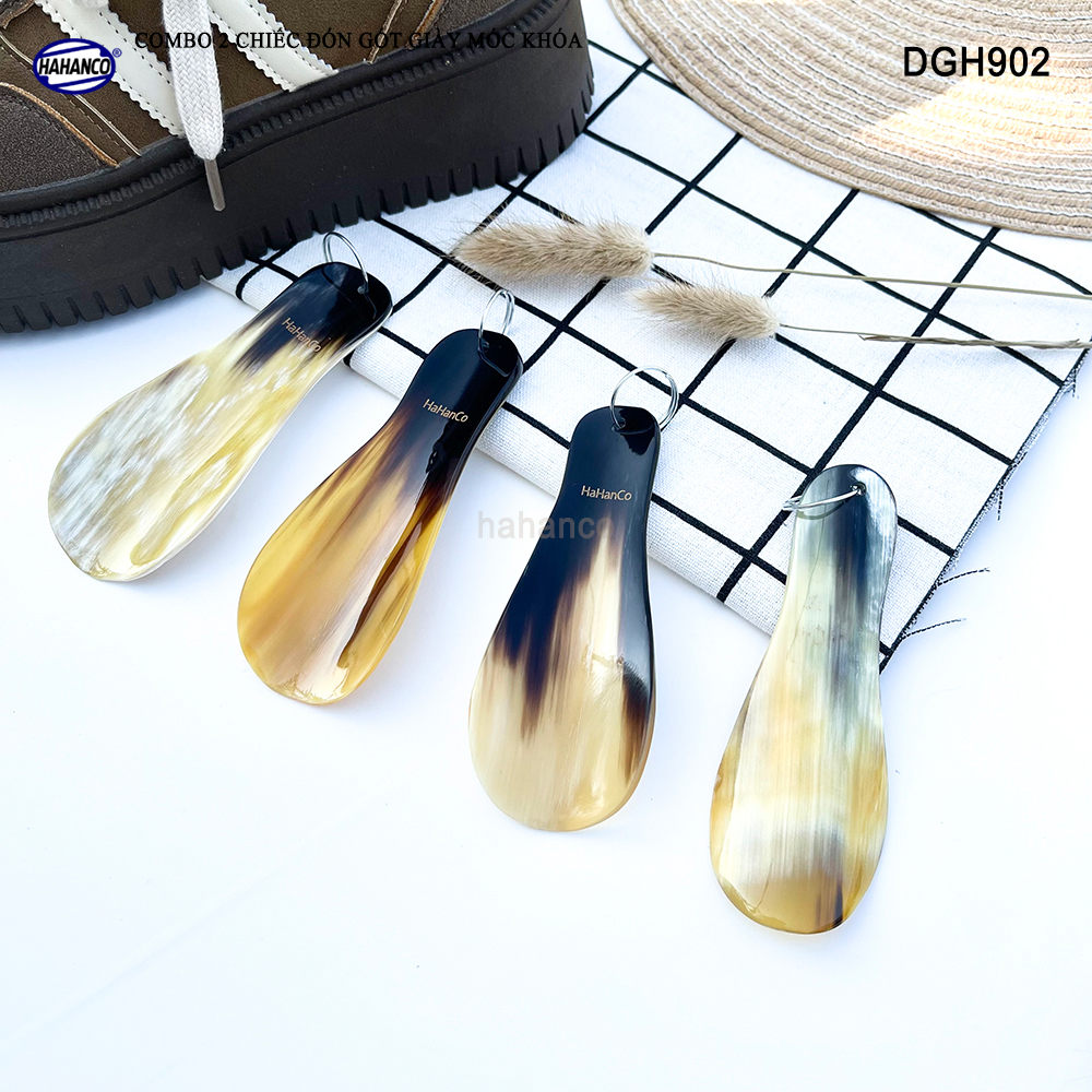 COMBO 2 chiếc Đón gót giày bằng sừng nhỏ gọn, làm móc khóa hoặc để túi (DGH902) Cho giày Nam & Nữ