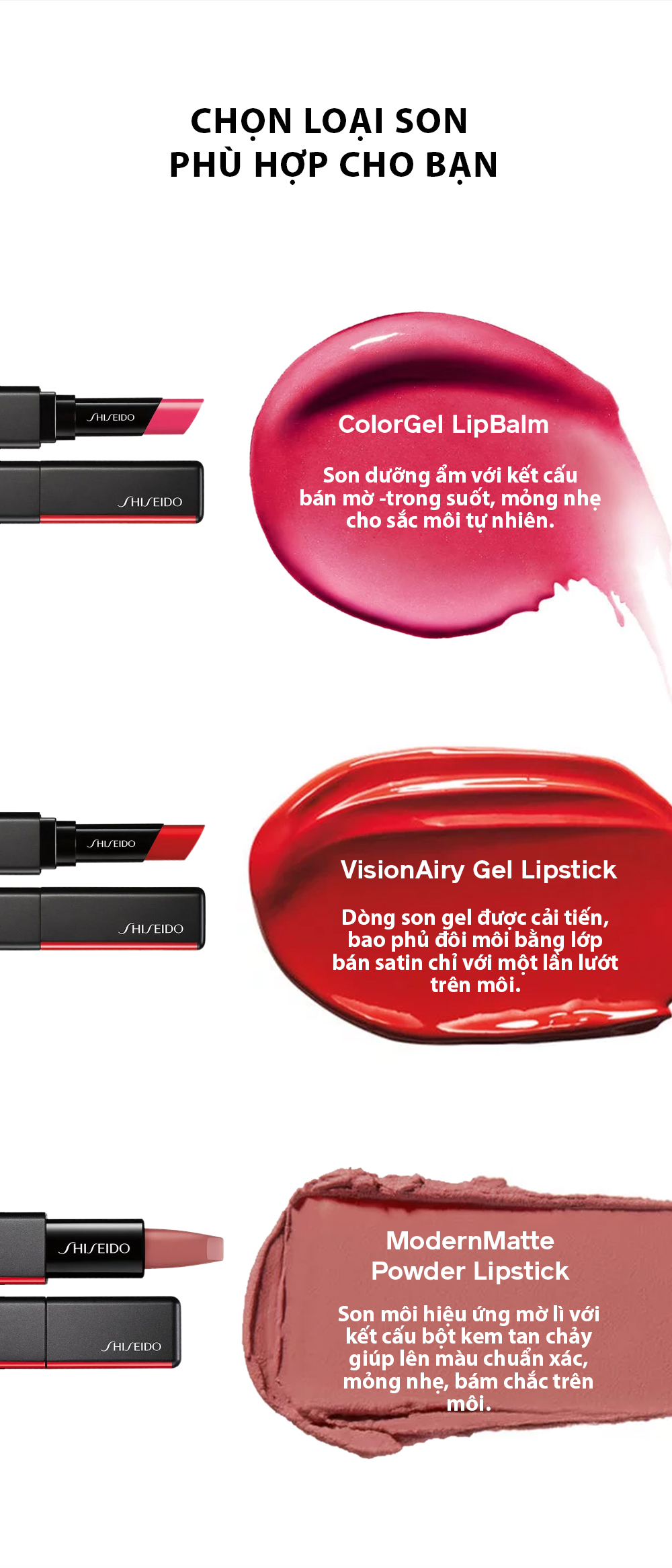 Son Bán Lì Kết Cấu Gel Shiseido Visionarygel Lipstick (1.6g)