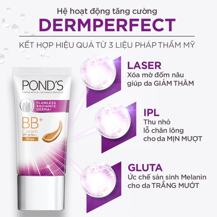 Kem BB+ Pond's Flawless Radiance Derma+ (25g)