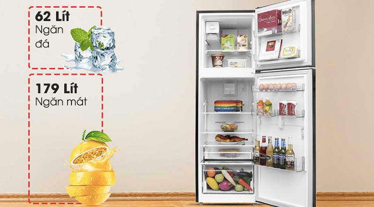 Tủ Lạnh Inverter Beko RDNT230I50VWB (201L) (Đen) - Hàng chính hãng