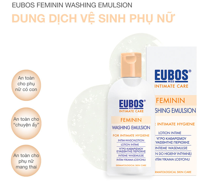 Dung dịch vệ sinh phụ nữ EUBOS Feminin Washing Emulsion 200ml