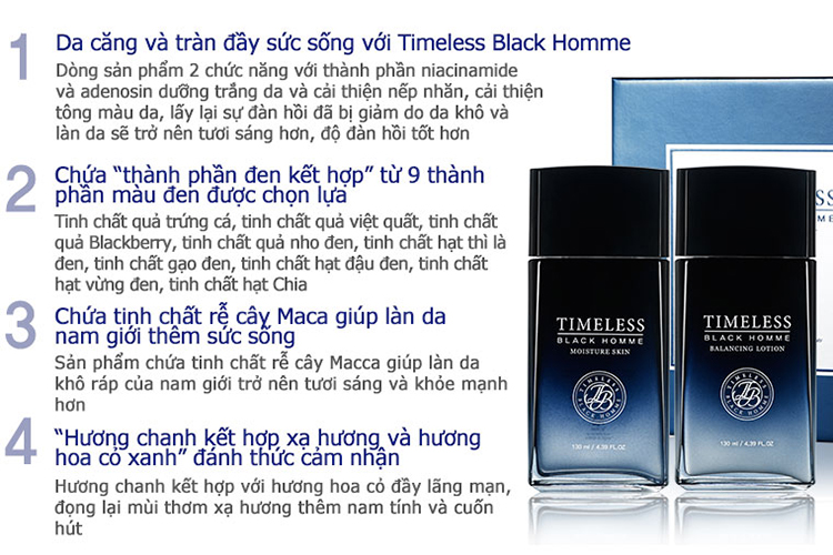 Snp Timeless Black Homme Skin Care Set (130ml)