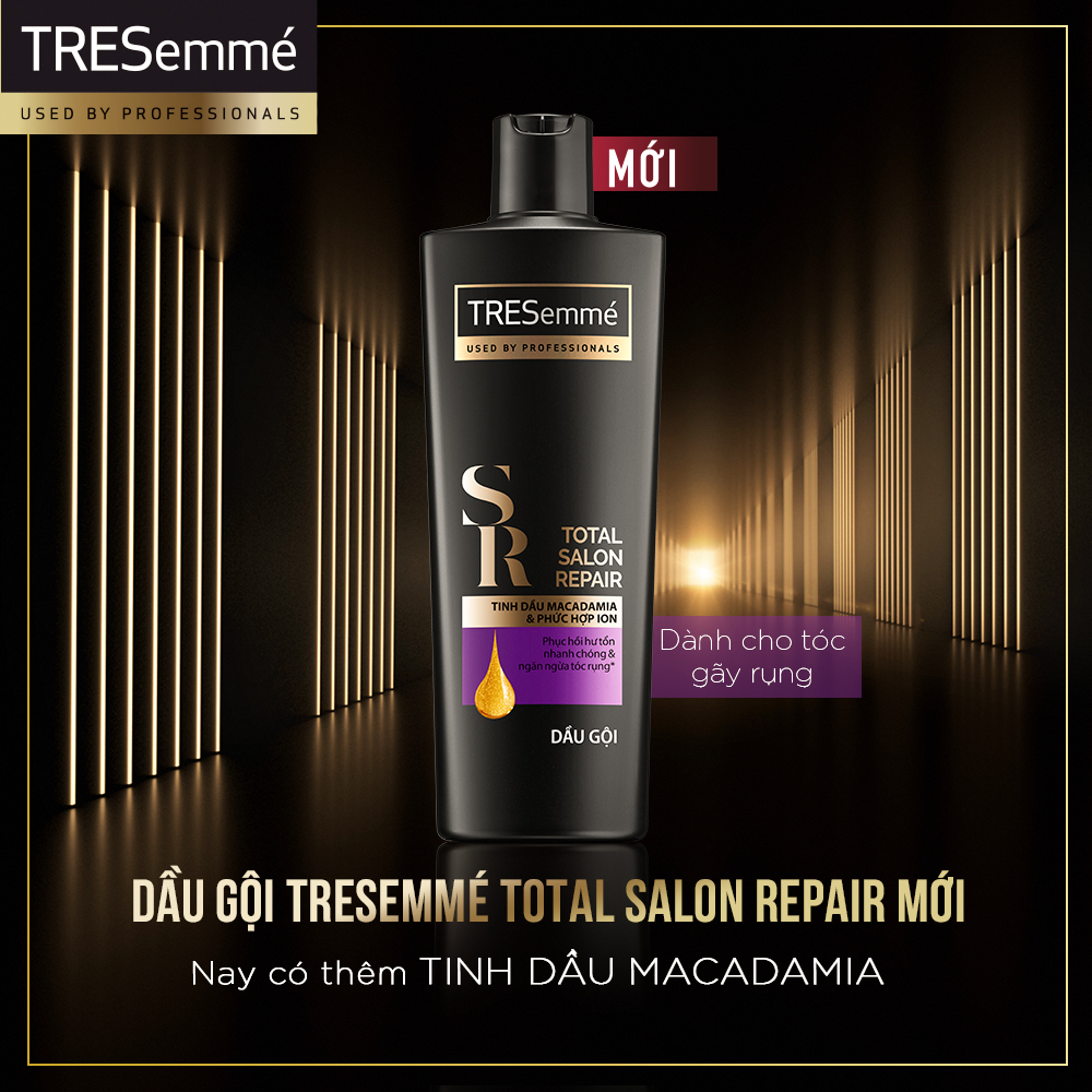 Dầu Gội Tresemmé Total Salon Repair Tinh Dầu Macadamia Ngăn Gãy Rụng - 640g