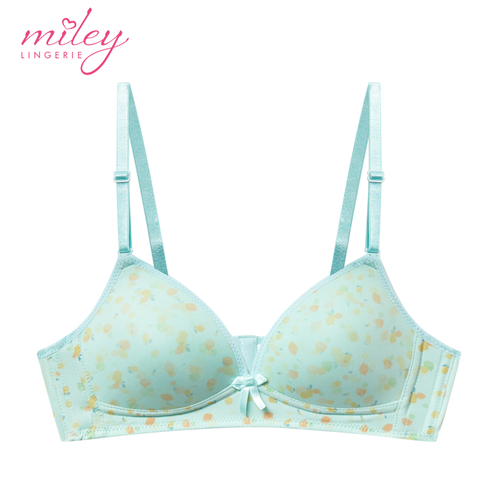 Áo Ngực Nữ Không Gọng Thun Lạnh Mút Mỏng Hoa Văn Active Miley Lingerie - Màu Xanh BRM07015