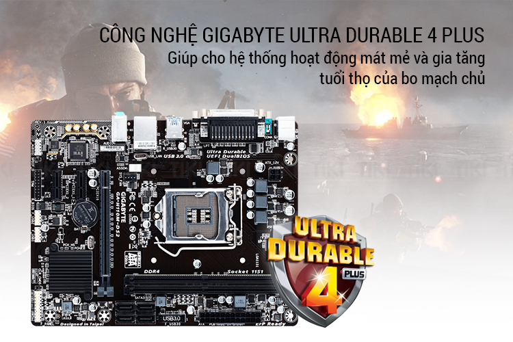 Bo Mạch Chủ Mainboard GIGABYTE H110M-DS2 (SK1151) (Rev 1.0) - Hàng Chính Hãng