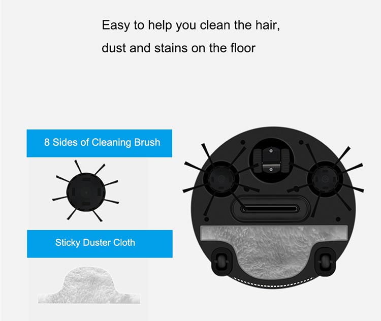 Household Rechargeable Smart Vacuum Cleaner Movable Floor Sweeper Cleaning Tool Intelligent Automatic Sweeping Robot