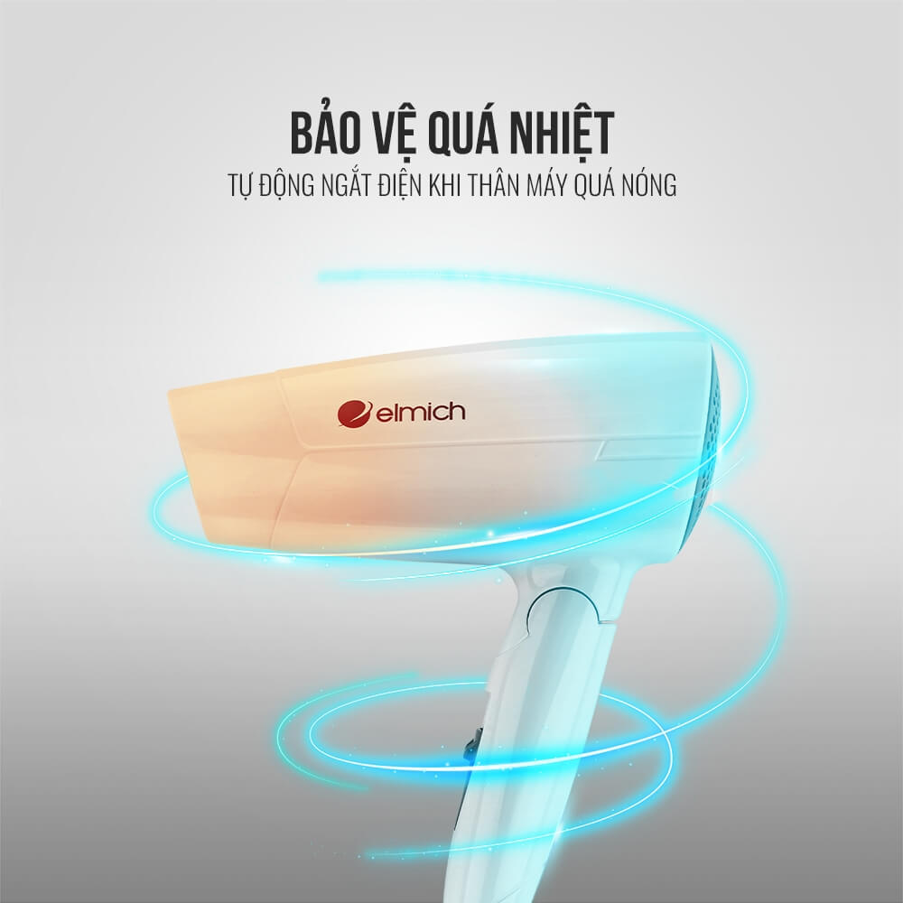 Máy sấy tóc Elmich HDE-1812 - Hàng Chính Hãng