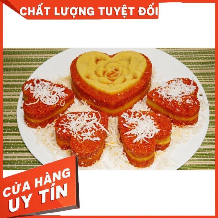 Khuôn ép xôi tim hoa hồng