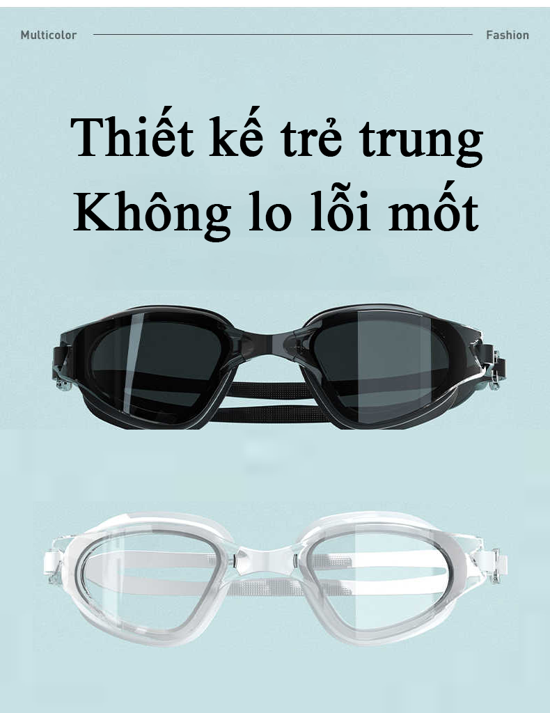 Kính Bơi Người Lớn Trẻ Em Nam Nữ 3 Lớp Chống Nước Chống Sương Mù HD Dây Silicon Chắc Chắn Kèm Mũ Bơi Và Nút Bịt Tai Kính Lặn Biển Cao Cấp Trong Suốt Độ Nét Cao Chống Mờ Chống Tia UV Có Đệm Silicon Không Đau Mắt