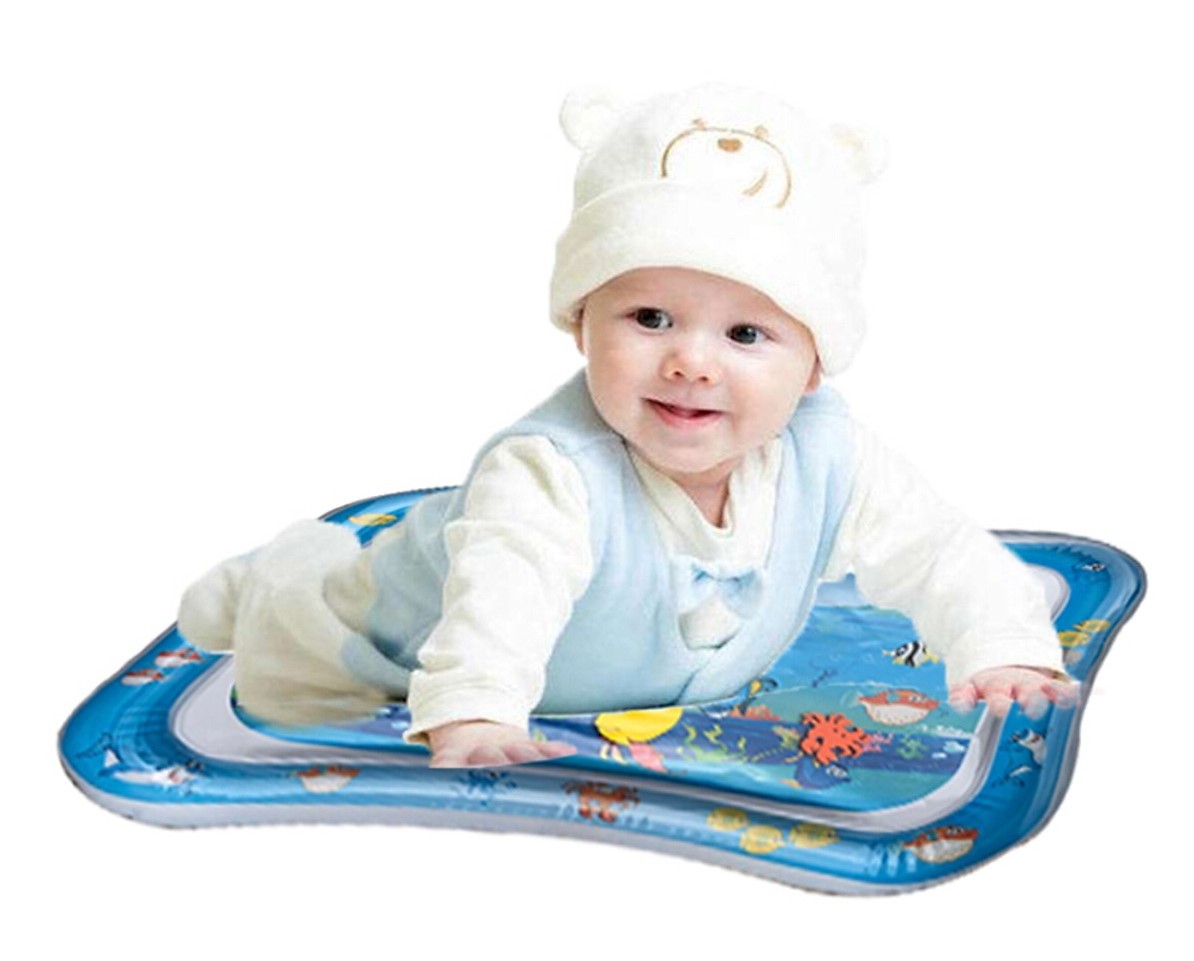 Baby Inflatable Water Play Mat Tummy Time Baby Fun Mat Child Development Play Center with Manual Inflator Pump for 0~3 Years Old I Baby Inflatable Water Play Mat Tummy Time Baby Fun Mat Child Development Play Center with Manual Inflator Pump for 0~3 Years Old I