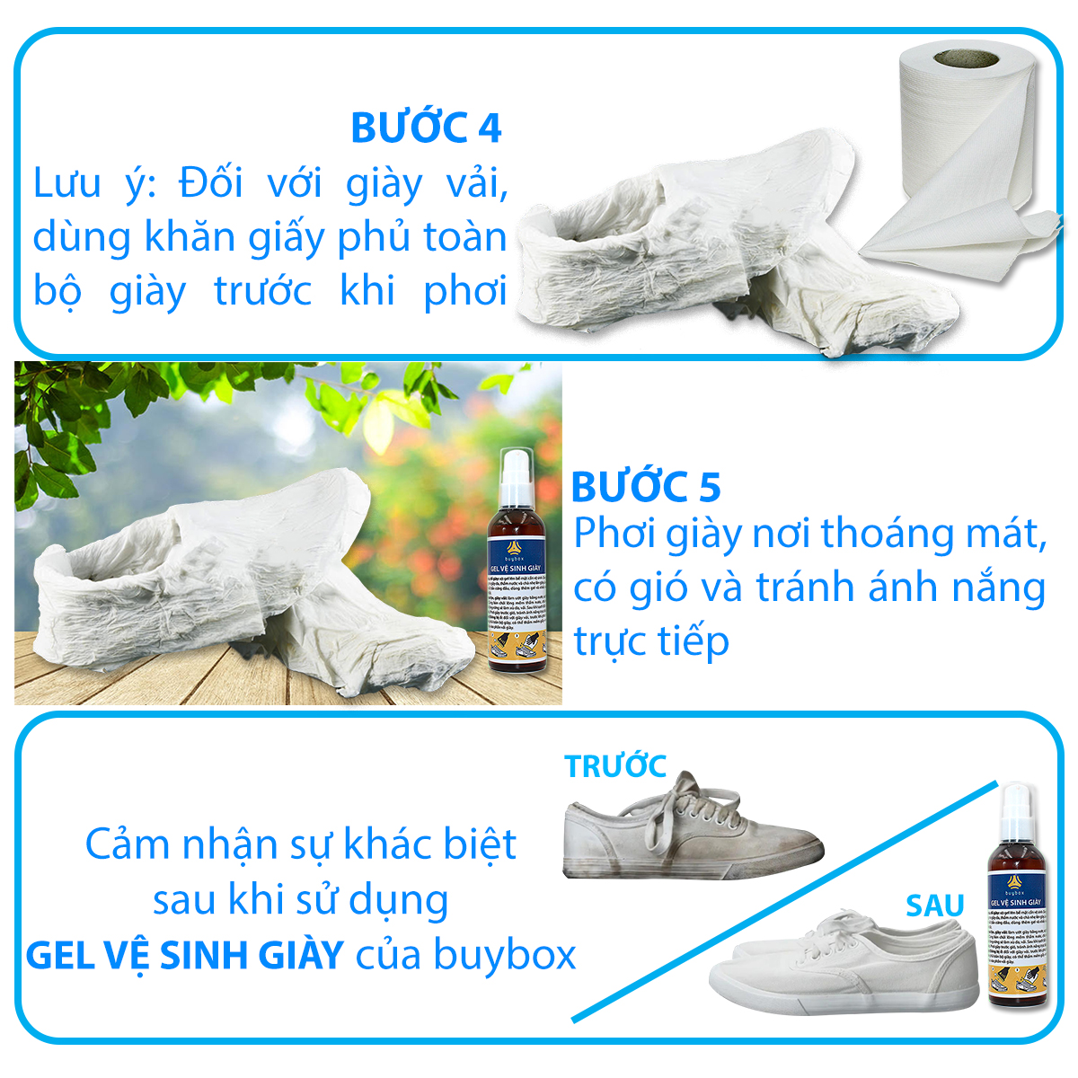 Gel vệ sinh giày và giặt giày - buybox - GELBB01
