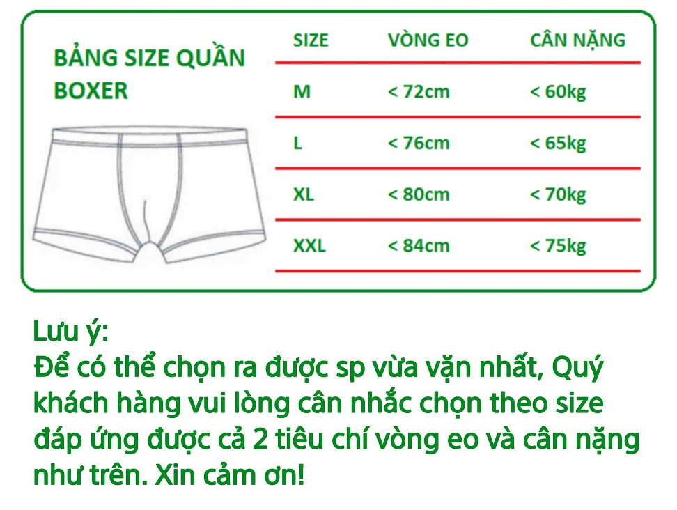 Quần lót nam Boxer co giãn 4 chiều, lưng thun nhỏ, công nghệ thoáng khí - màu Xanh đen