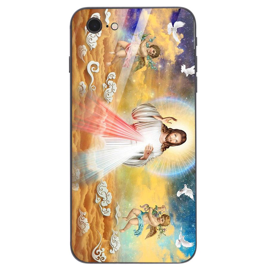Ốp điện thoại kính cường lực cho máy iPhone 5/5s/se - Tôn giáo MS TGIAO103