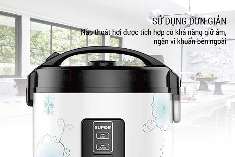 Nồi Cơm Điện Nắp Gài Power Supor SRC819VN (1.8 Lít) - Hàng Chính Hãng