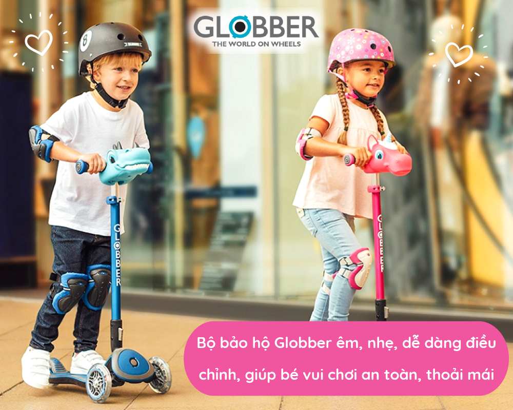 Bộ Bảo Hộ Globber Junior Xs - Hồng