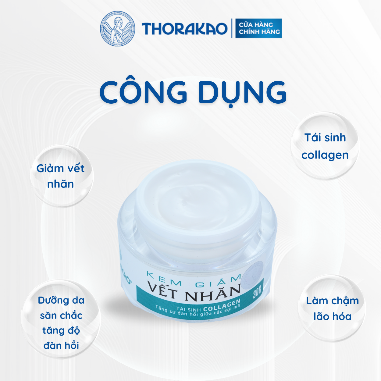 Kem Giảm Nếp Nhăn Thorakao Tái Sinh Collagen 30G