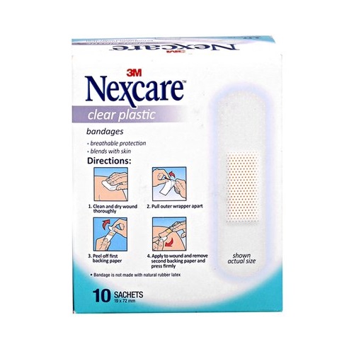 Băng keo cá nhân trong suốt Nexcare Clear Plastic (10 gói hộp) 2