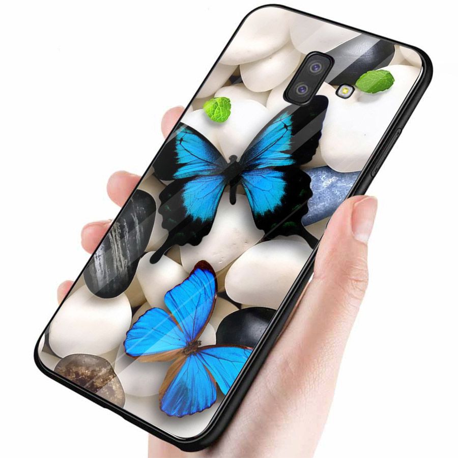 Ốp kính cường lực cho điện thoại Samsung Galaxy J4 - J6 - J6 PLUS - J6 PRIME - J8 - bướm đẹp MS ANH024