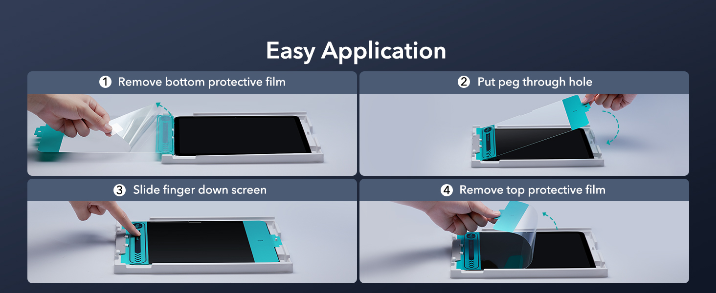 Miếng dán kính cường lực bảo vệ màn hình cho iPad Air 6 11 inch 2024 ESR Tempered-Glass Screen Protector - Hàng Chính Hãng