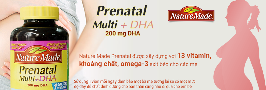 Thực phẩm chức năng cho bà bầu Nature Made Prenatal Multi + DHA (150 Viên) 3