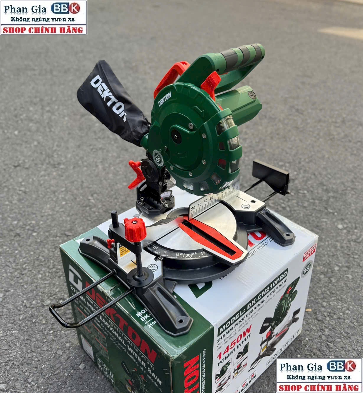 Máy Cắt Nhôm DEKTON DK-CN210PRO – 1450W – Cắt Nghiêng 45° Chính Xác – Tặng Lưỡi Cắt 80R – Bảo Hành 12 Tháng
