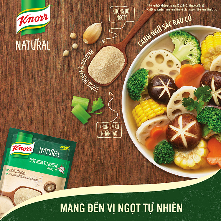 Bột Nêm Tự Nhiên Knorr Natural - Vị Rau Củ (150g)
