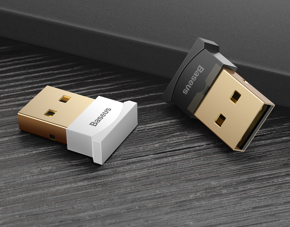 Baseus USB Bluetooth Adapter Transmitter Laptop Desktop Audio Desktop Link Bluetooth 4.0 Wireless Bluetooth Speaker/Headphone Black