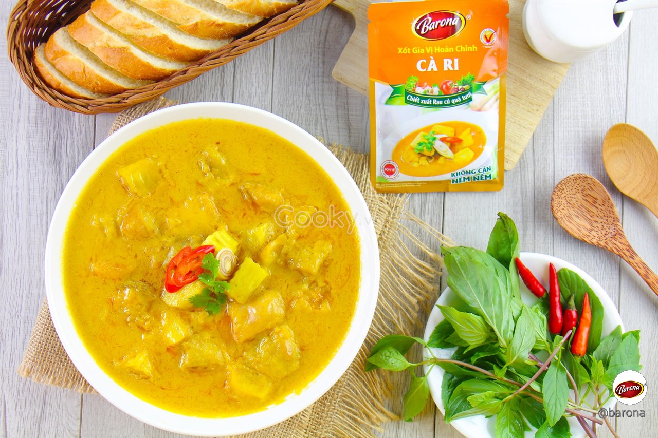 Combo 3 gói Xốt Gia vị hoàn chỉnh Barona - Cà Ri 80gr