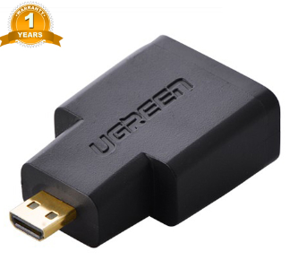 Đầu Chuyển Đổi Ugreen MicroHDMI Male Sang HDMI Female 20106 - Hàng Chính Hãng