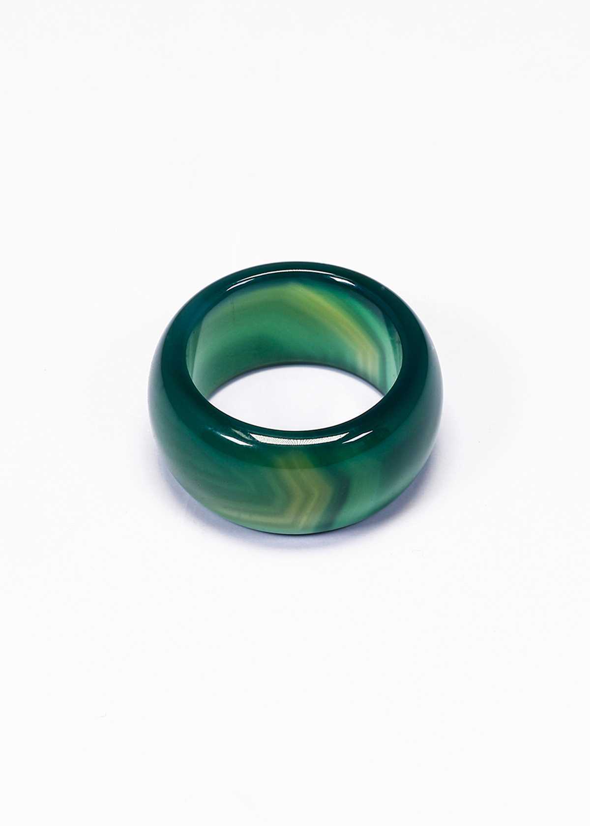 Nhẫn nam đá mã não xanh mệnh hỏa, mộc - Ngọc Qúy Gemstones